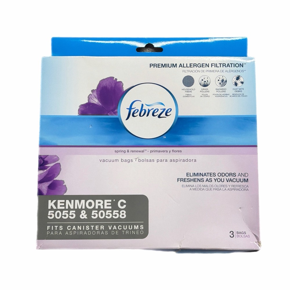 TWO Febreze Kenmore C 5055 50558 Vacuum Bags Spring Renewal 21R53 New